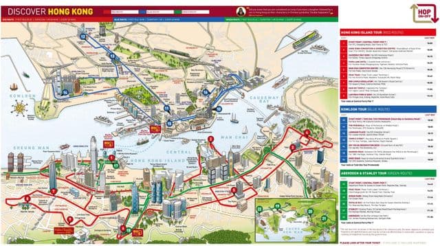 香港地图 大巴士