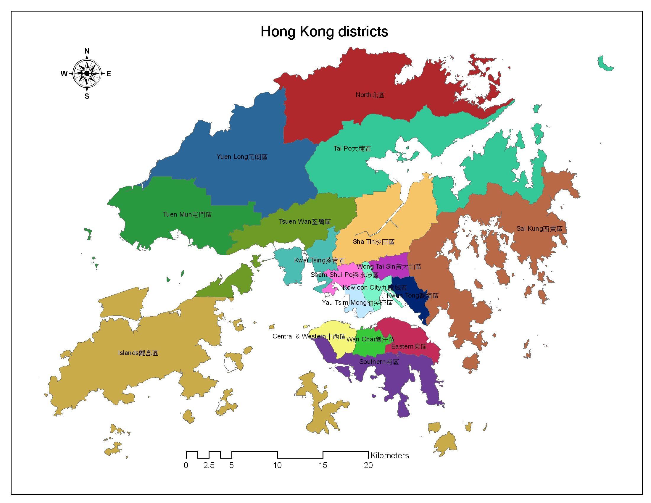 香港周边地图：香港周边地区及郊区地图