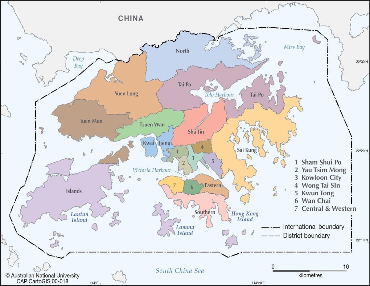 香港区地图