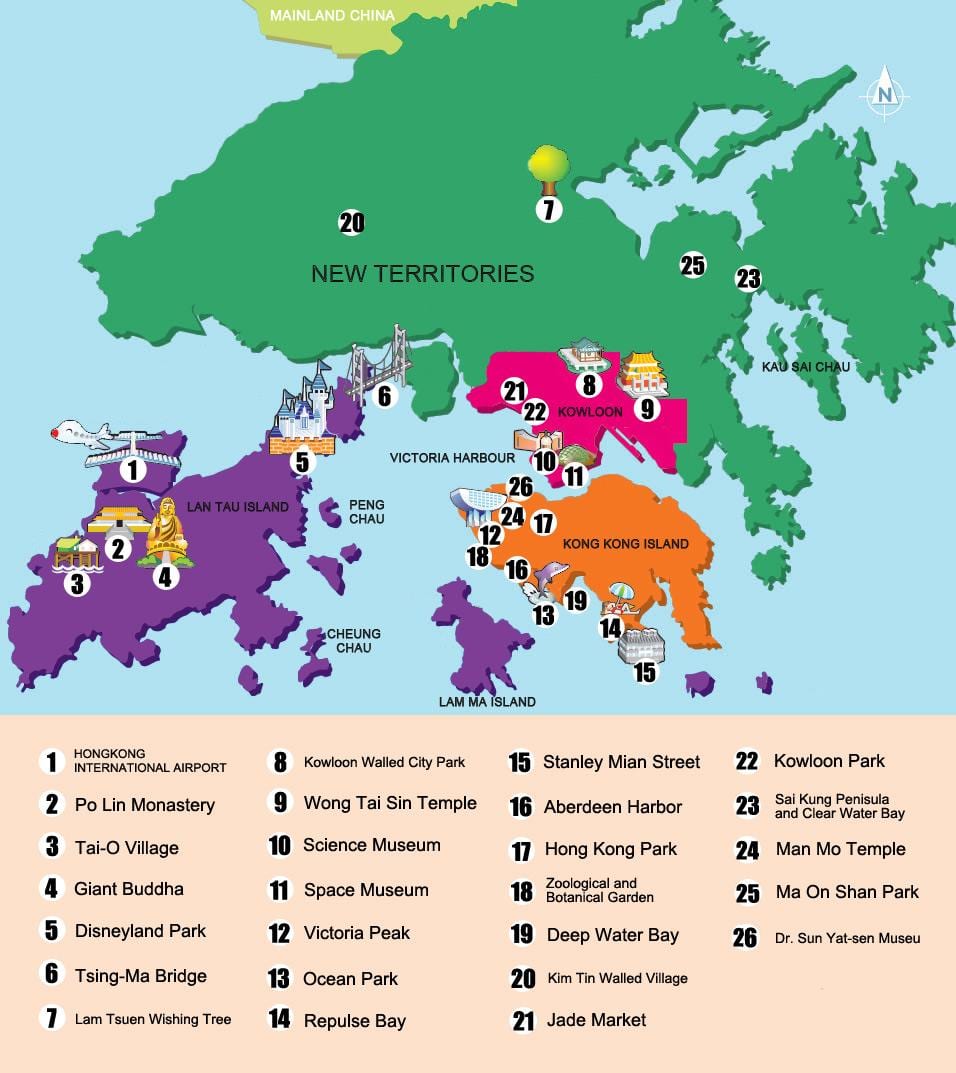 香港观光地图