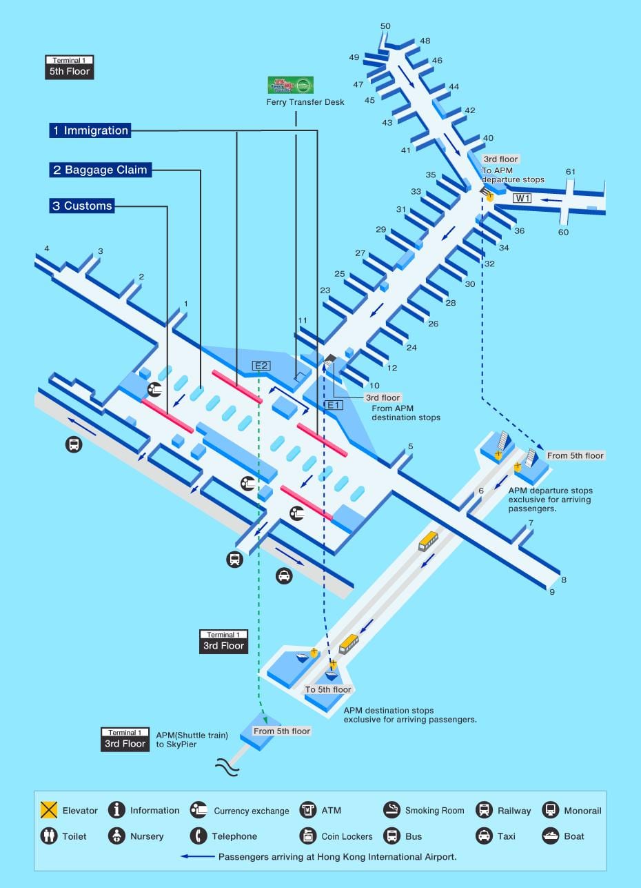 香港机场航站楼地图